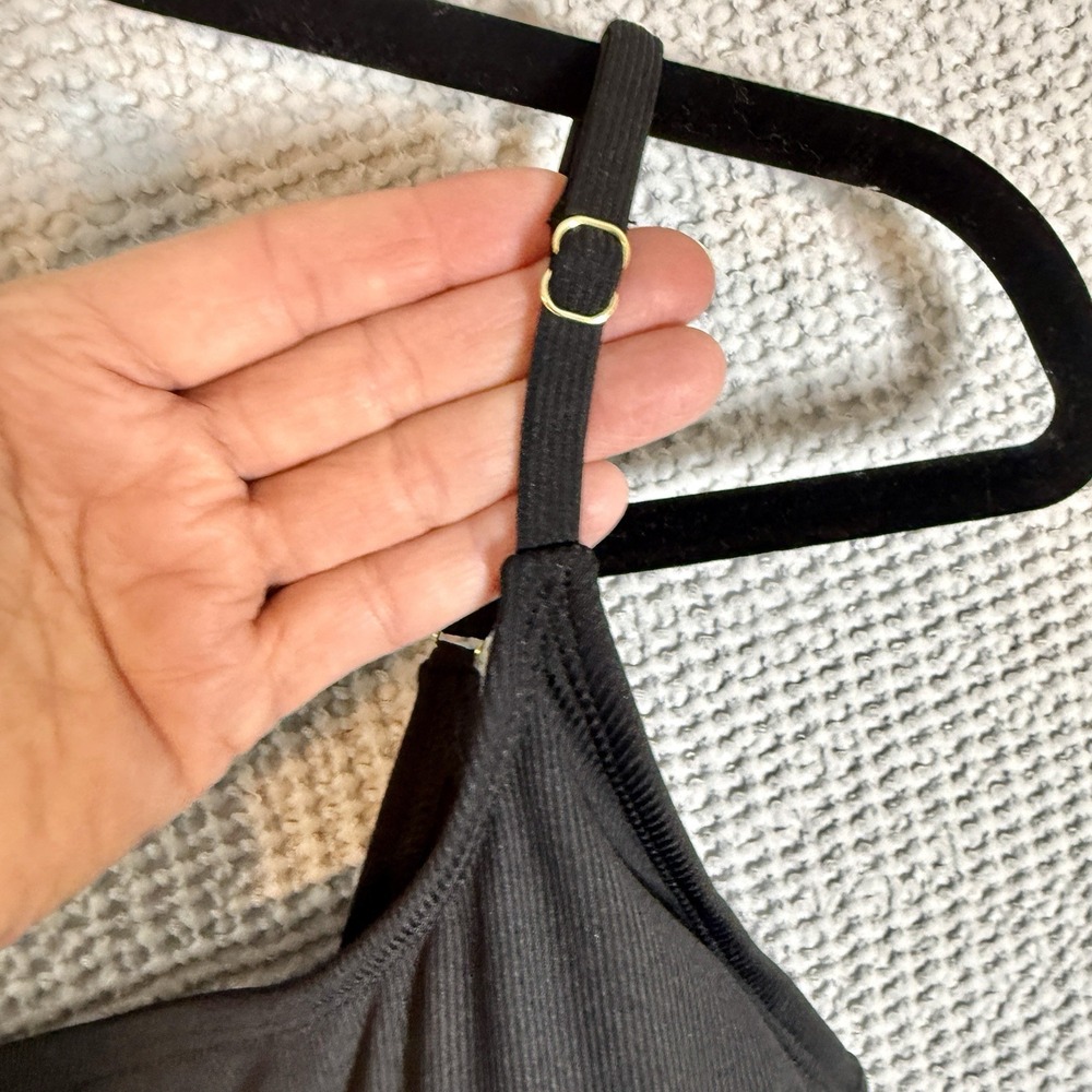 Shade & Shore Black One Piece Swimsuit XL New With Tags Flattering - Picture 4 of 14